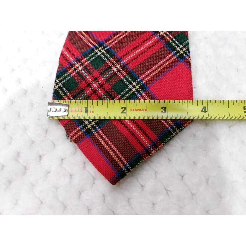 Huntington Mens 3.5x58 Necktie Red Plaid Tartan Royal Stewart Heritage Classic